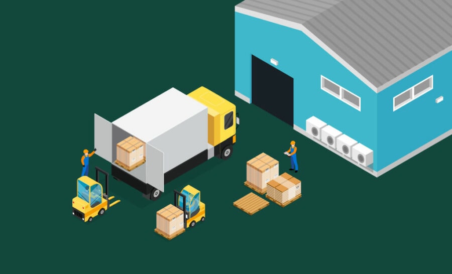 Man Delivering Parcels
